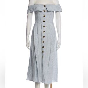 Reformation Striped Button-Down Dress
